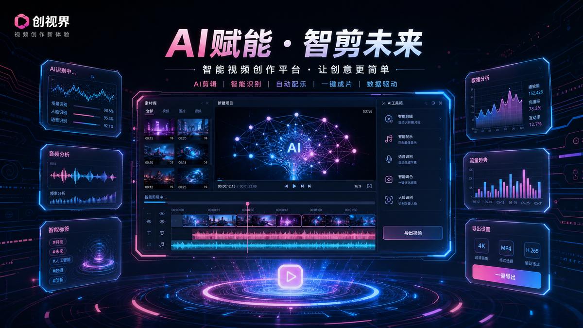 蘑菇视频【蘑菇视频 AI视频教程】AI视频剪辑工具完整视频演示 | 智能剪辑视频教程